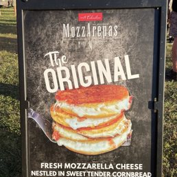 The Original corncake with fresh mozzarella, grilled and crunchy outside, gooey cheese inside.
