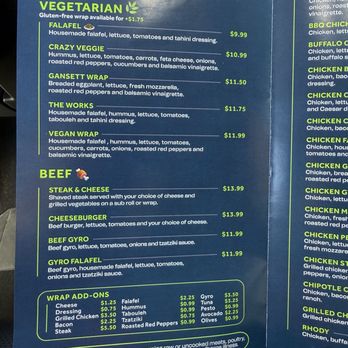 Gansett Wraps - Menu- Wraps - Salad Near Me - Narragansett, Rhode Island