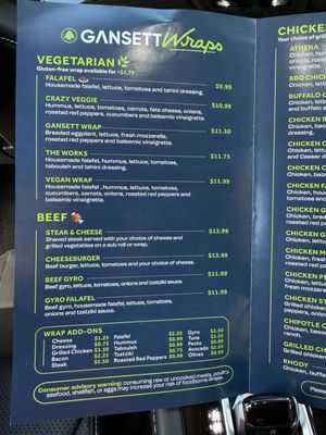 Menu photo 2 Gansett Wraps Narragansett, RI Menu photo 2 Gansett Wraps Narragansett, RI