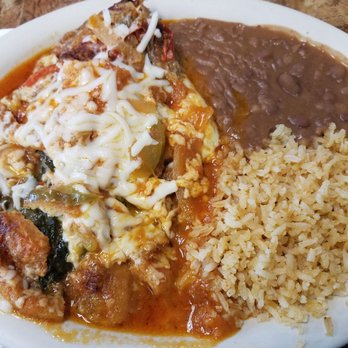 Las Isabelas - This is the Luncheon Chile Relleno. Oh I added extra cheese! I luv luv cheeese!! - Mexican Near Me - Morgan Hill, California