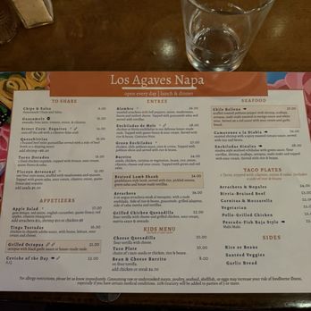 Los Agaves - Menu - Mexican Near Me - Napa, California