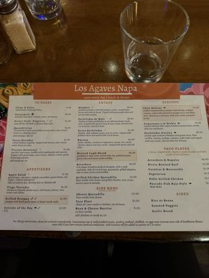 Menu photo 6 Los Agaves Napa, CA