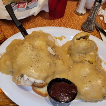 Binion's Cafe - Turkey and stuffing with gravy and cranberry sauce on the side - Cafes Near Me - Las Vegas, Nevada Binion's Cafe - Turkey and stuffing with gravy and cranberry sauce on the side - Cafes Near Me - Las Vegas, Nevada