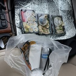 Tokyo Joe's - Shows delivered food afterwards, only two orders of potstickers missing the get one free portion