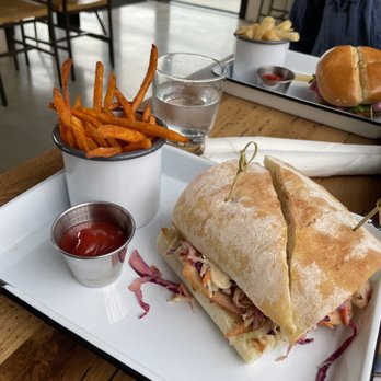 Camp Outpost - Slow Roasted Pork Sandwich - New American Near Me - San Antonio, Texas