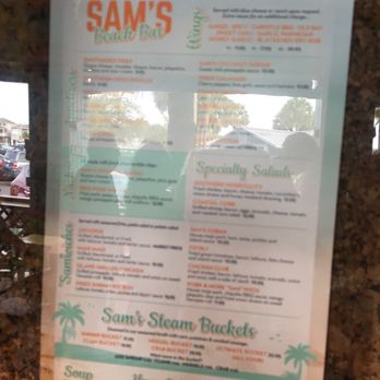 Sam's Beach Bar - Menu - Seafood Near Me - Hudson, Florida Sam's Beach Bar - Menu - Seafood Near Me - Hudson, Florida