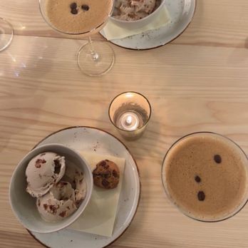 Interlude Kitchen & Bar - Seasonal gelato Carmel pecan flavored, made in house. Espresso martinis. - New American Near Me - Elk Grove, California Interlude Kitchen & Bar - Seasonal gelato Carmel pecan flavored, made in house. Espresso martinis. - New American Near Me - Elk Grove, California