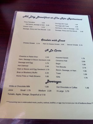 Menu photo 6 Ritz Cafe Paoli, IN Menu photo 6 Ritz Cafe Paoli, IN