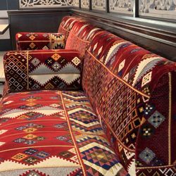 Busy taking pictures of the decor. Love the Jordanian fabric