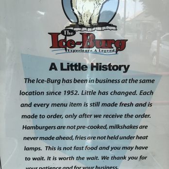 Ice-Burg Drive-In - ows a sign stating that the ice - burg has been in business - Fast Food Near Me - Walla Walla, Washington