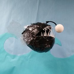Tempe Public Library - Angler fish decor for their ocean themed summer reading program