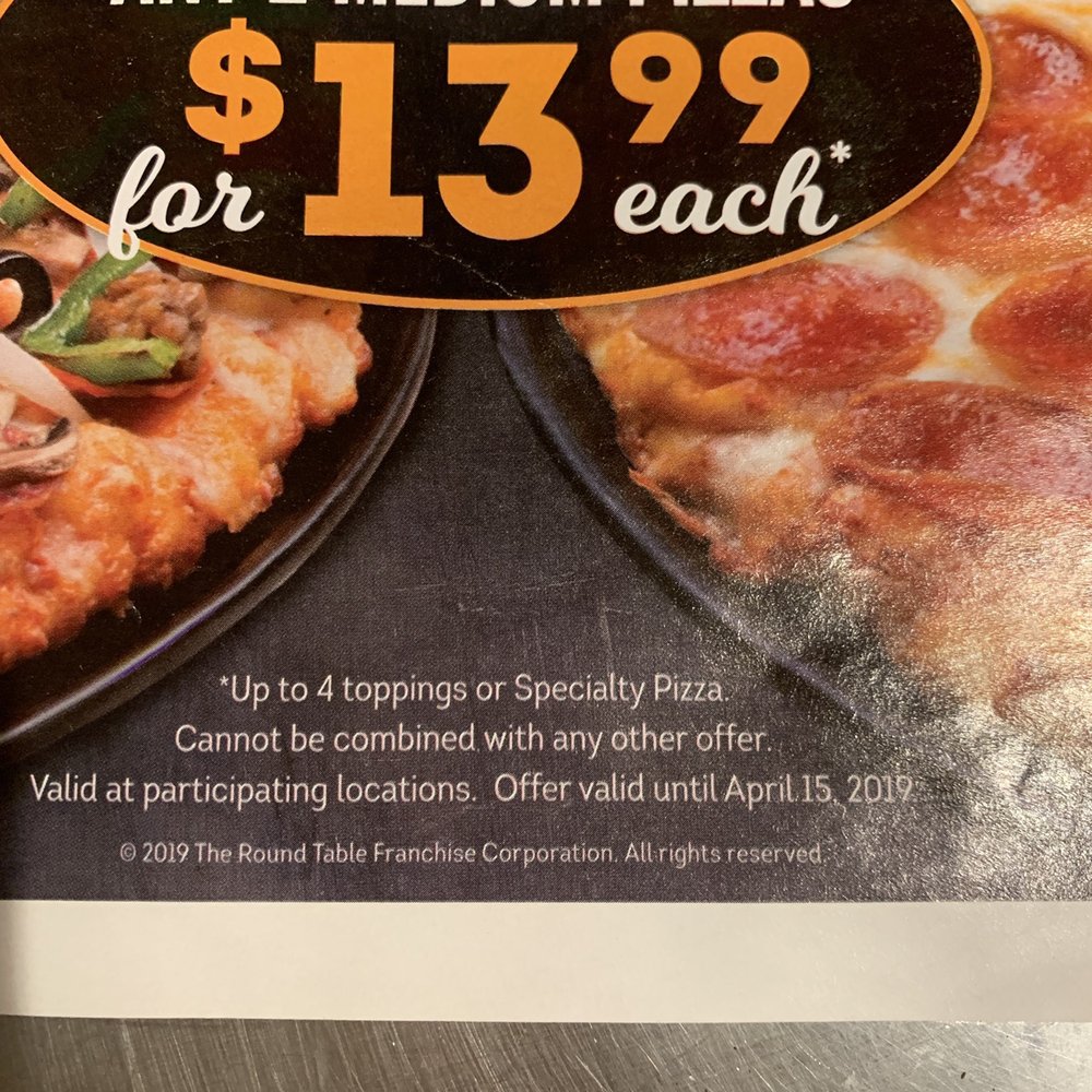 Round Table Pizza - Pizza Near Me - Gilroy, California