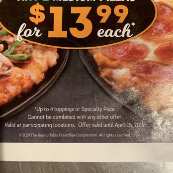 Round Table Pizza - Pizza Near Me - Gilroy, California
