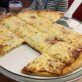 Giordano's - Believe it or not, this is a pepperoni pizza! Zoom in on the photo, it's under the cheese. Love the square cut. - Pizza Near Me - Rockford, Illinois