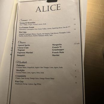 YoursTruly - Drink menu - Speakeasies Near Me - Oklahoma City, Oklahoma