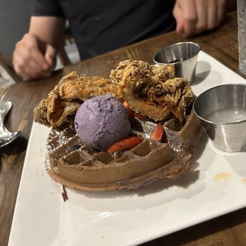 Purple Patch - Ube Waffle & Filipino Fried Chicken with Ube Ice Cream. My friend said it was delicious. - Filipino Near Me - Washington, DC, District of Columbia