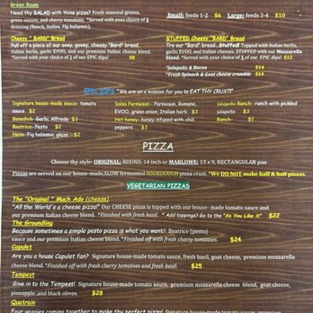 Much Ado About Pizza - Paper menu w/o photos - Pizza Near Me - Pleasanton, California Much Ado About Pizza - Paper menu w/o photos - Pizza Near Me - Pleasanton, California