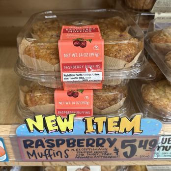 Trader Joe's - Raspberry Muffins $5.49 4 count - Grocery Near Me - San Francisco, California Trader Joe's - Raspberry Muffins $5.49 4 count - Grocery Near Me - San Francisco, California
