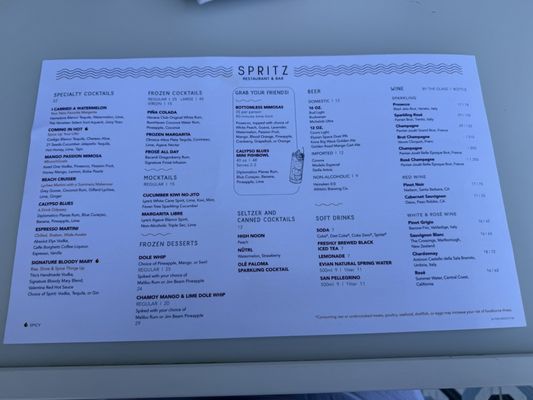 Menu photo 1 Spritz Restaurant & Bar Las Vegas, NV Menu photo 1 Spritz Restaurant & Bar Las Vegas, NV