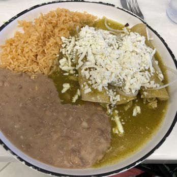 Lola's Kitchen - Green enchilada plate. - Mexican Near Me - Barstow, California