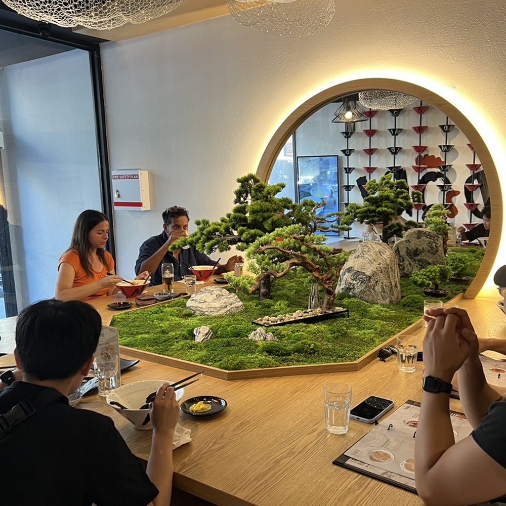 Midori Ramen - Large table at the entrance - Ramen Near Me - Toronto, Ontario Midori Ramen - Large table at the entrance - Ramen Near Me - Toronto, Ontario