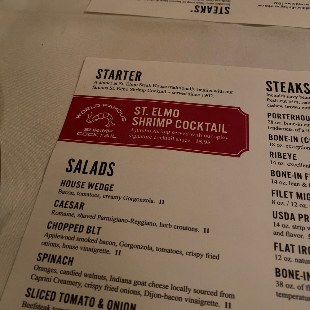 St. Elmo Steak House - Dinner Date! - Steakhouses Near Me - Indianapolis, Indiana St. Elmo Steak House - Dinner Date! - Steakhouses Near Me - Indianapolis, Indiana
