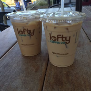 Lofty Coffee - Salted caramel latte and latte. - Desserts Near Me - Encinitas, California