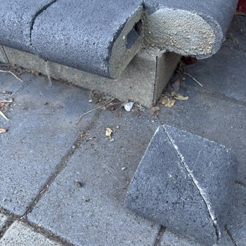Garden Bros Landscape Services - RIght-hand side corner step failed three times. - Landscaping Near Me Garden Bros Landscape Services - RIght-hand side corner step failed three times. - Landscaping Near Me