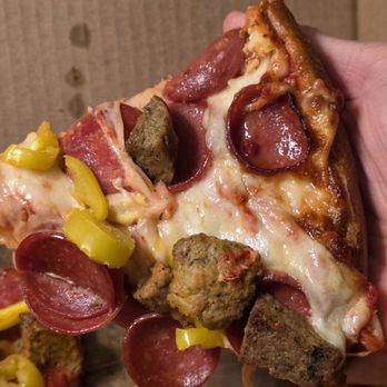 Joey's Pizza Depew - Small (12", 8 slice) Cheese/Pep/Meatball/Banana Pepper Pizza: Meatballs had great flavor and texture! - Pizza Near Me - Depew, New York Joey's Pizza Depew - Small (12", 8 slice) Cheese/Pep/Meatball/Banana Pepper Pizza: Meatballs had great flavor and texture! - Pizza Near Me - Depew, New York
