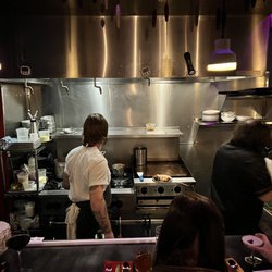 Molotov Kitschen and Cocktails - Tiny Kitchen where the Chefs are whipping up dishes in a Ukrainian dervish