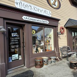 La Conner Artists Gallery A Cooperative Spirit - Mike carves Halloween faces in old wood bins, gas cans, buckets and shovels. Just add dry ice and a light. How fun.