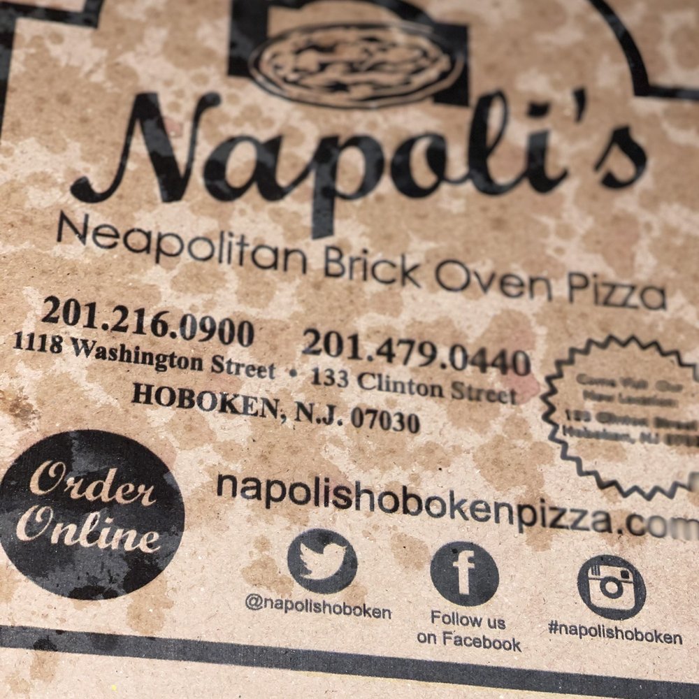 Napoli's Pizza - a close up of a pizza box - Pizza Near Me - Hoboken, New Jersey Napoli's Pizza - a close up of a pizza box - Pizza Near Me - Hoboken, New Jersey