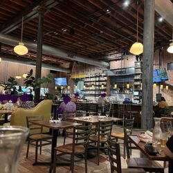 Dining and bar area. Plenty more seating for another 50-60 people. Huge bar. Plenty of options plus part of a brewery next door.