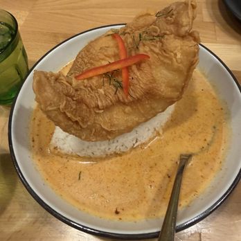 Manaao - Chu Chee Curry with Fried Catfish Filet - Thai Near Me - Tustin, California