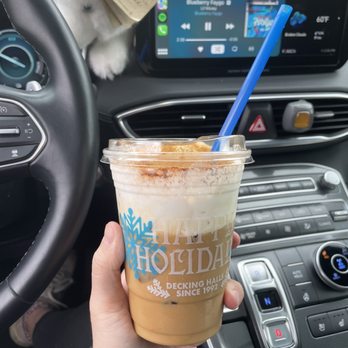 Dutch Bros Coffee - Cinnamon Swirl Oatmilk Latte - Juice Bars & Smoothies Near Me - Indio, California