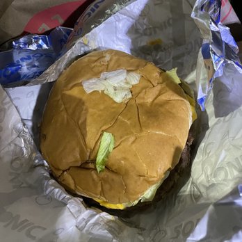 Sonic Drive-In - Sloppily burger. Somewhat cold after the 45 minutes wait for food after order. - Burgers Near Me - Valley Stream, New York Sonic Drive-In - Sloppily burger. Somewhat cold after the 45 minutes wait for food after order. - Burgers Near Me - Valley Stream, New York