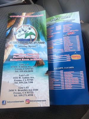 Menu photo 2 Lety's Fresno, CA