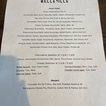 Belleville Wine Bar - Food menu - Wine Bars Near Me - Reno, Nevada Belleville Wine Bar - Food menu - Wine Bars Near Me - Reno, Nevada