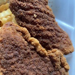 The Village Inn Cafe - Very burned chicken
