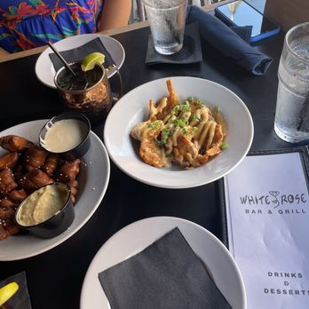 White Rose Bar and Grill - Pretzel bites, bang bang shrimp and crown apple mule - Seafood Near Me - York, Pennsylvania White Rose Bar and Grill - Pretzel bites, bang bang shrimp and crown apple mule - Seafood Near Me - York, Pennsylvania