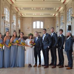 Glow.KC - My tan looked great in all the photos from the wedding. Kelsi did tans on the two bridesmaids closest to the bride
