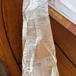 Holiday Foods - Receipt