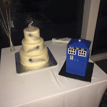 Krumbs Cakes - Our beautiful peacock cake and our TARDIS cake. Amazing! But alas, the TARDIS cake was not bigger on the inside. :) - Bakeries Near Me - San Rafael, California