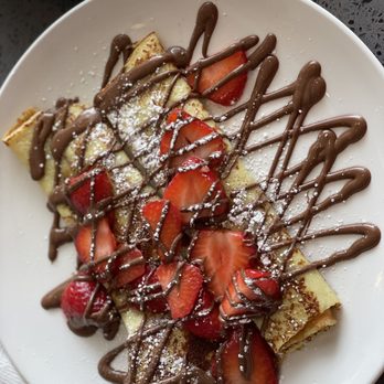 Eggsquisite Cafe - Allen - A close up of the crepes. - Breakfast & Brunch Near Me - Allen, Texas