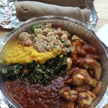 Nazrawi Ethiopian Restaurant - made my own plate with injera bread, grilled chicken, split peas, lentils, & collard greens! - Ethiopian Near Me - Silver Spring, Maryland Nazrawi Ethiopian Restaurant - made my own plate with injera bread, grilled chicken, split peas, lentils, & collard greens! - Ethiopian Near Me - Silver Spring, Maryland