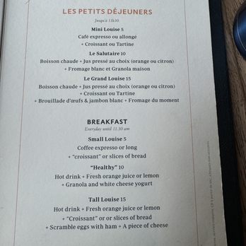 La P'tite Louise - Breakfast menu - Bars Near Me - Paris, 75 La P'tite Louise - Breakfast menu - Bars Near Me - Paris, 75