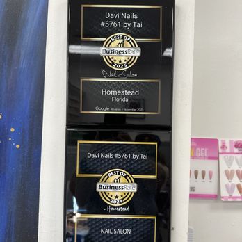 Davi Nails By Tai - Business Awards - Nail Salons Near Me - Homestead, Florida Davi Nails By Tai - Business Awards - Nail Salons Near Me - Homestead, Florida