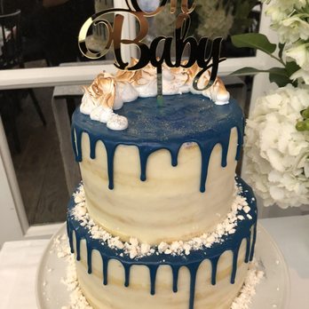 Spago - Baby shower cake, yellow buttermilk. All of our guests loved the cake. - New American Near Me - Beverly Hills, California Spago - Baby shower cake, yellow buttermilk. All of our guests loved the cake. - New American Near Me - Beverly Hills, California