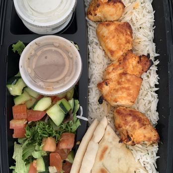 Luna Grill Anaheim - Chicken Kabob Plate - Mediterranean Near Me - Anaheim, California