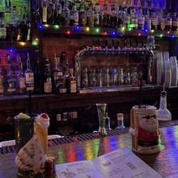 Black Whiskey - Left - jingle bird Right - sippin' Santa